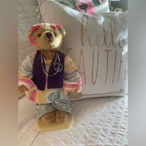 Pickford Brass Button Bear named “ Ivy” 1960’s flower child bear edition